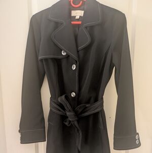 Women's Merona Elegant Black Mid Length Trench Coat